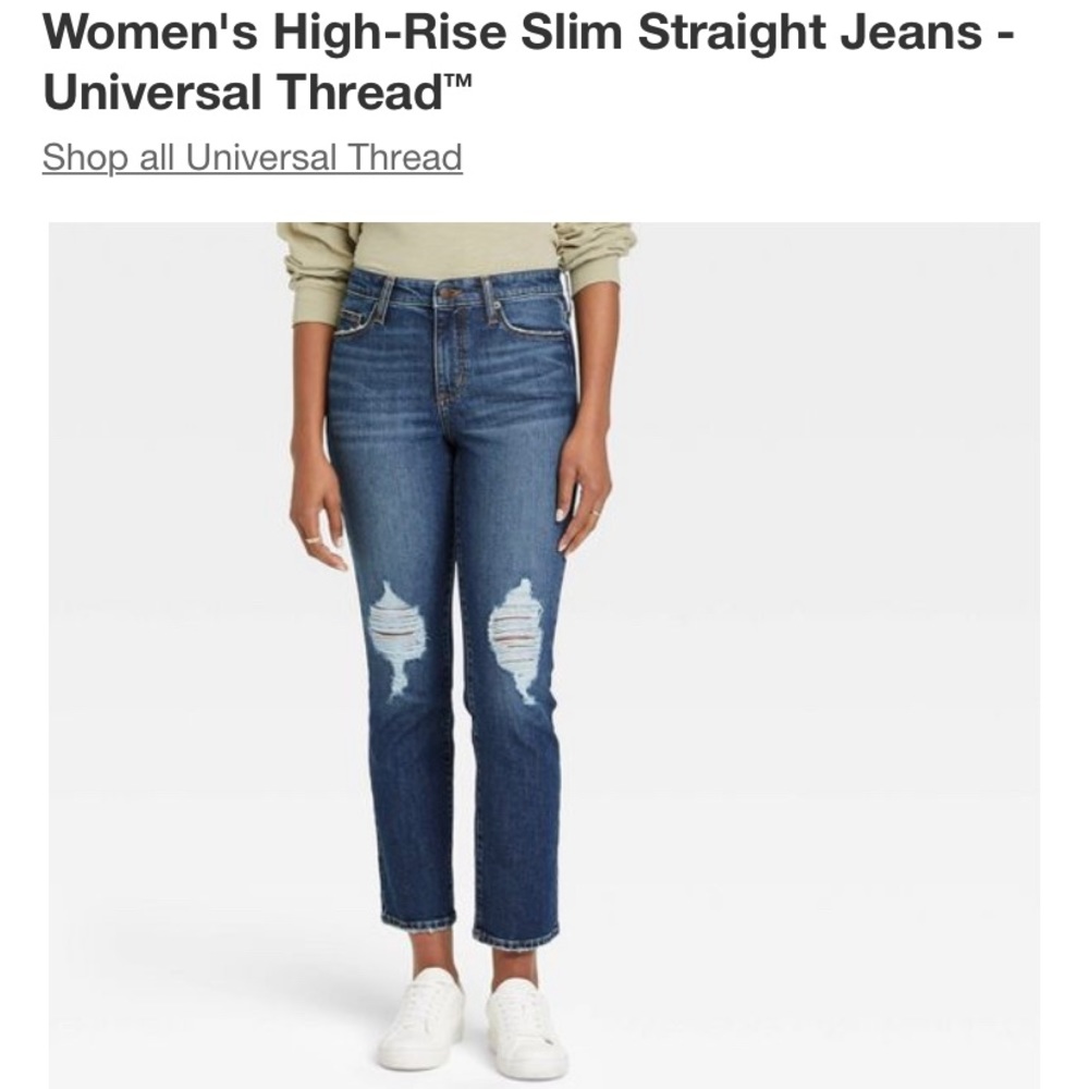 Universal Thread high rise slim straight jeans